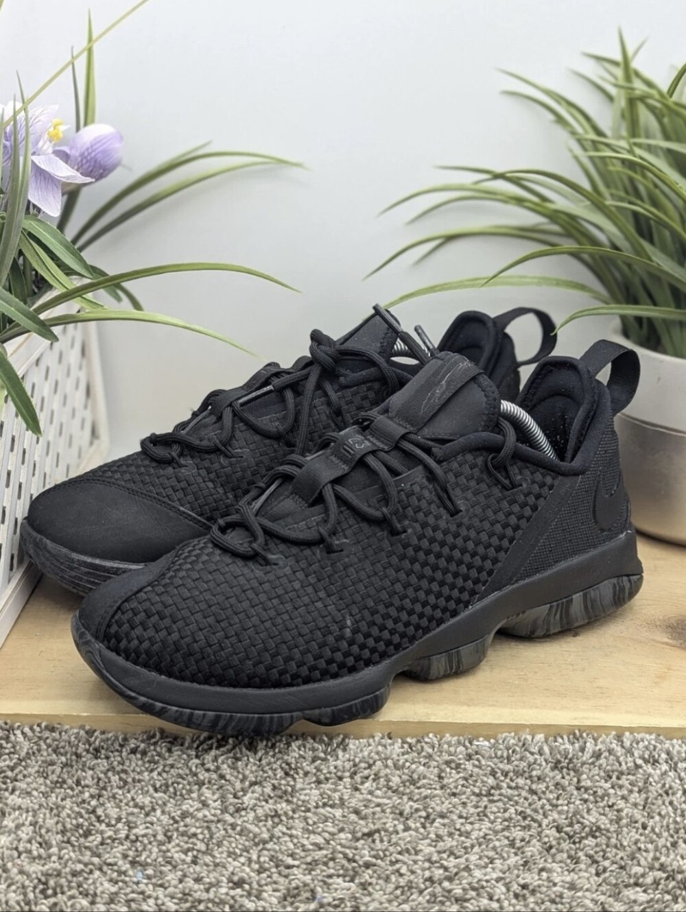 Nike LeBron 14 Triple Black Mens Size 10 Running Sports Shoes Walking Casual